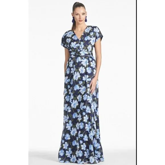 Sachin & Babi — Leah Gown Ocean Blue Magnolia Size 0 - Picture 1 of 6